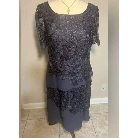 JJs House Formal Dress Wedding Size 12 Blue Gray Stormy - Picture 7 of 8